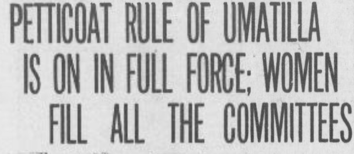 umatilla petticoat revolution