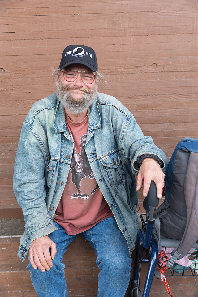 Homeless people, photographed at Transitions Projects in downtown Portland (see separate notes and quotes)